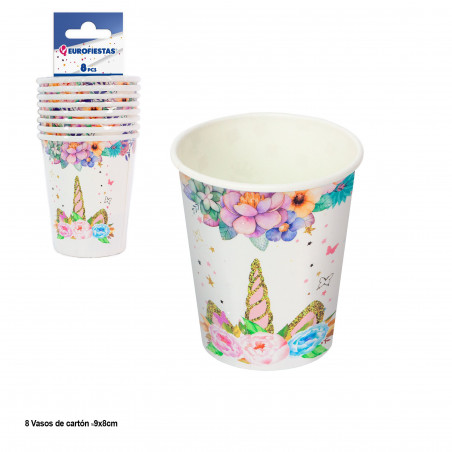 Vaso coleccion unicornio rosa