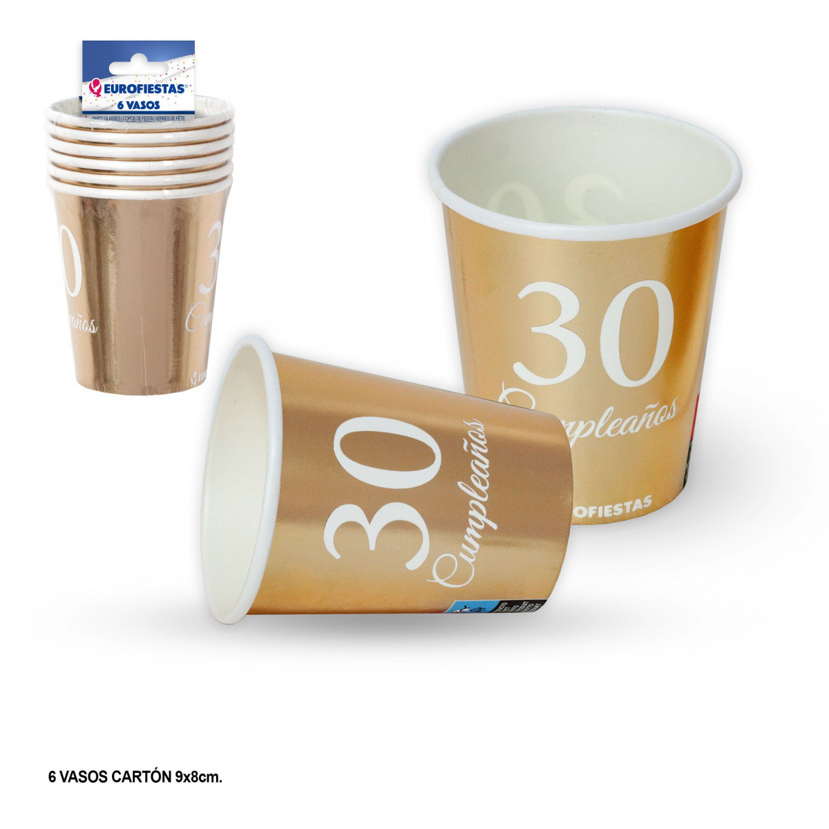 Vaso coleccion oro 30 cumpleaños
