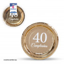 Plato 18cm coleccion oro 40 cumpleaños