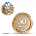 Plato 18cm coleccion oro 50 cumpleaños