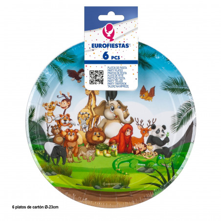 Plato 23cm col animales divertidos