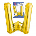 Globo foil letra w altura 80cm.