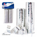 Serpentinas 36 rollos holograficas estrellas plata