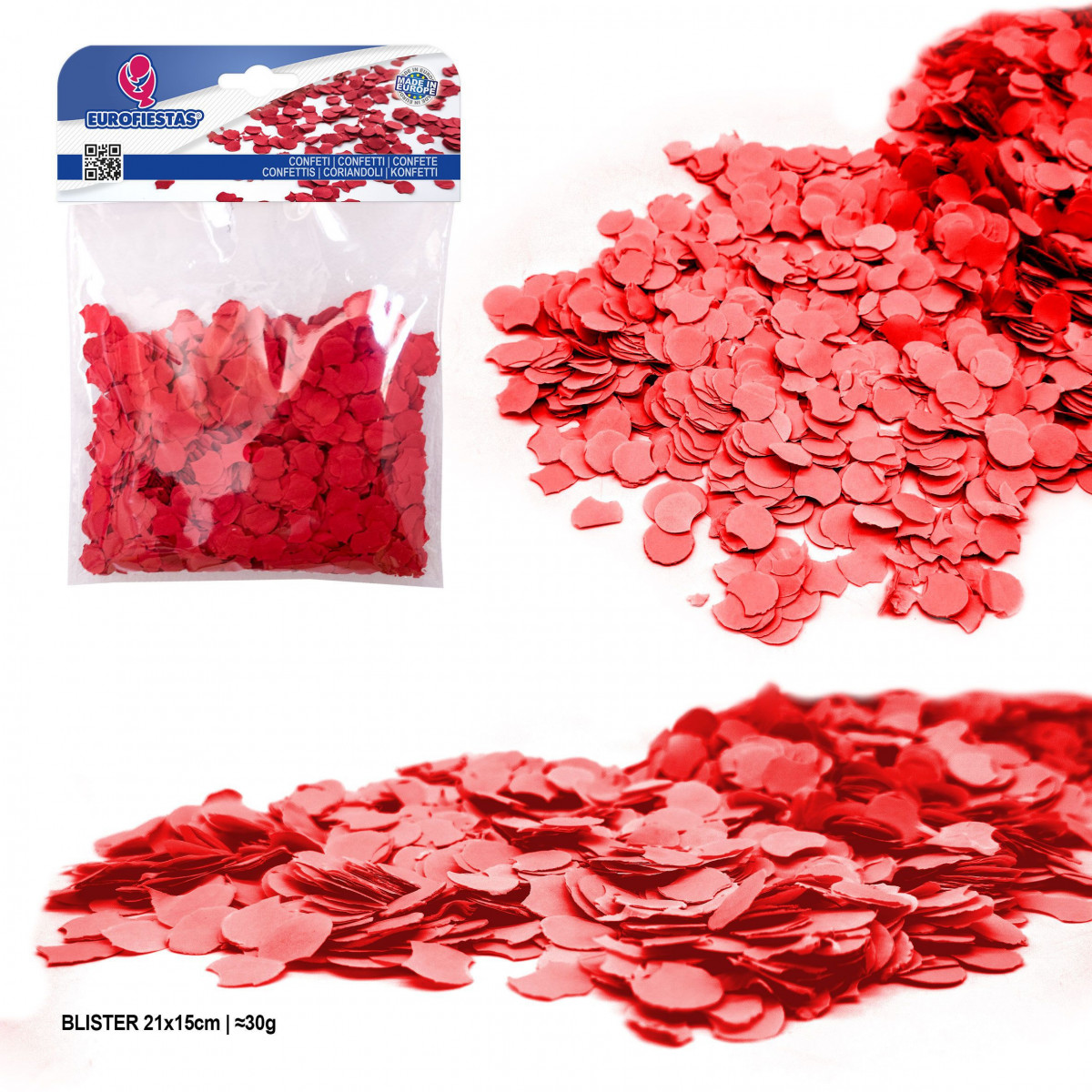 Confeti blister 30gr rojo