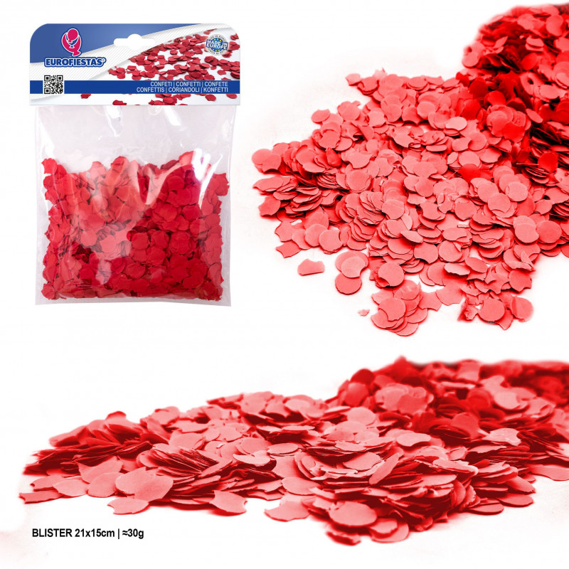 Confeti blister 30gr rojo