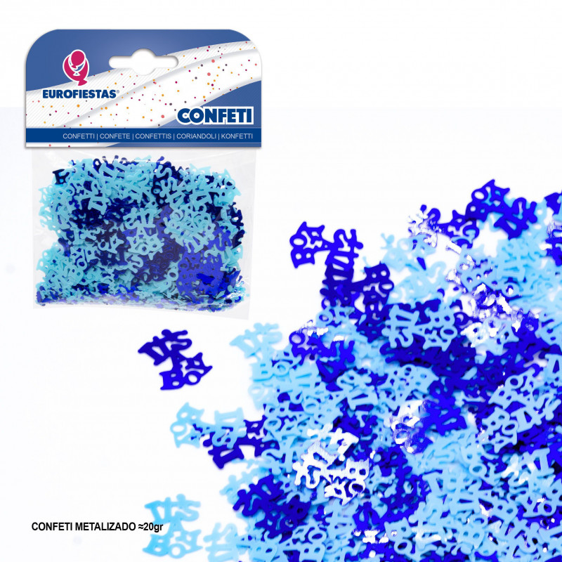 Confeti brillante its a boy azul