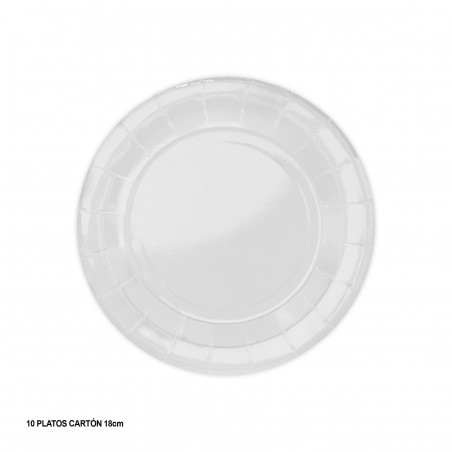 Platos 18cm 10 blancos