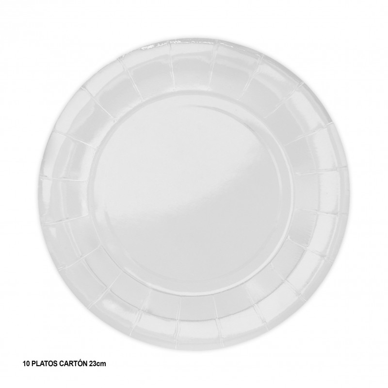 Platos 23cm 10 blancos