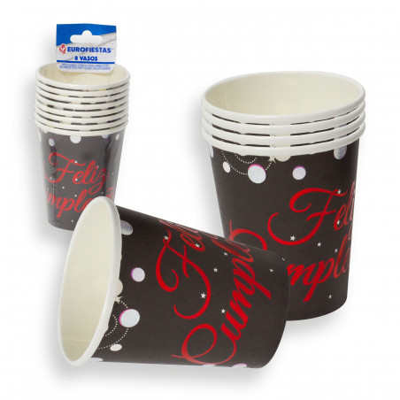 Vasos coleccion negro rosa