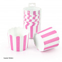 Molde cupcakes 12pcs 70x55mm franjas rosa