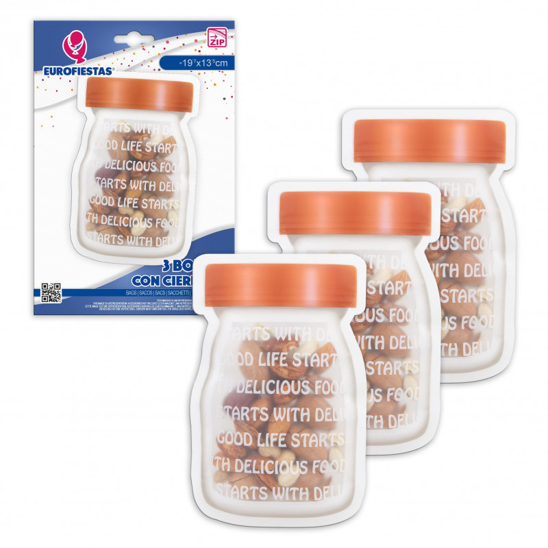 Bolsa zip 3pcs bote con letras med