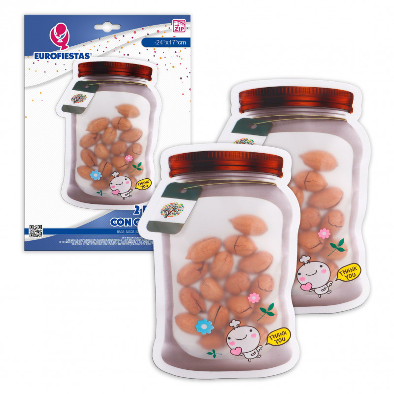 Bolsa zip 2pcs bote arbol gr