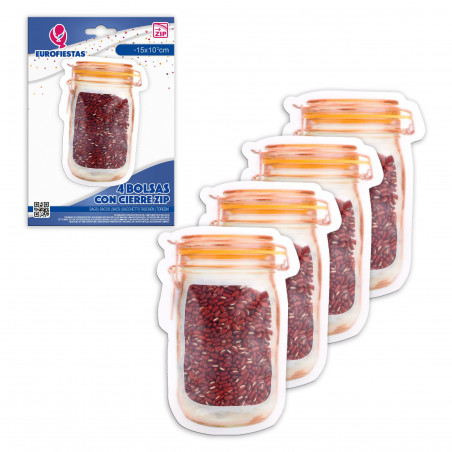 Bolsa zip 4pcs bote con tapa peq