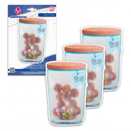 Bolsa zip 3pcs bote lazitos med