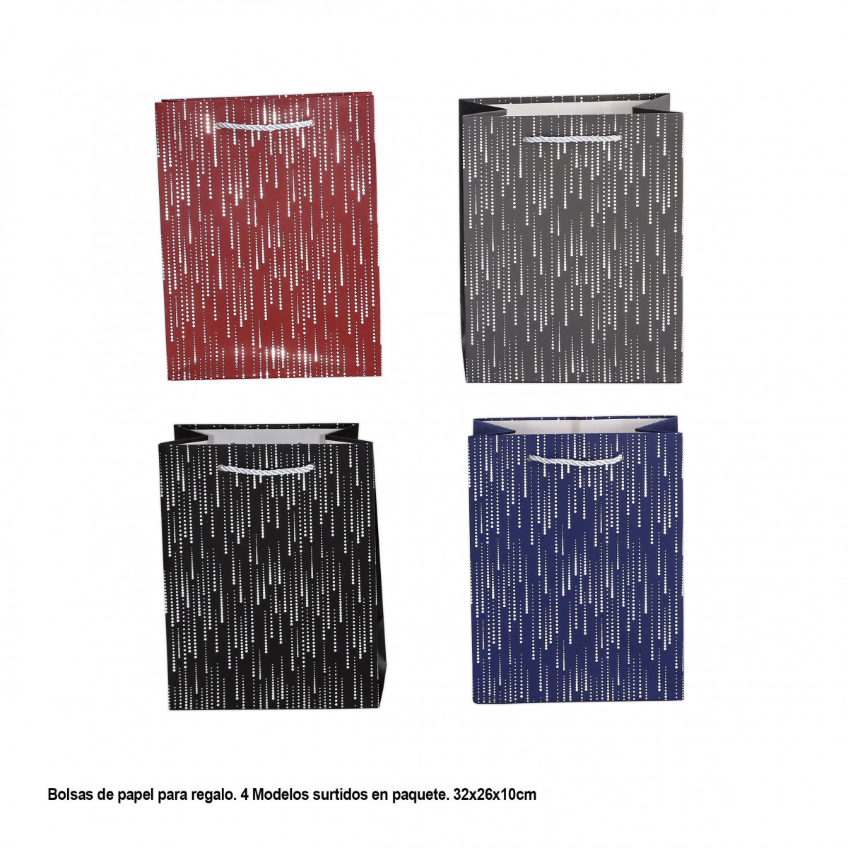 Bolsa estampado clasico lluvia 320x260x100mm 4ms