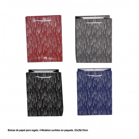 Bolsa estampado clasico lluvia 320x260x100mm 4ms