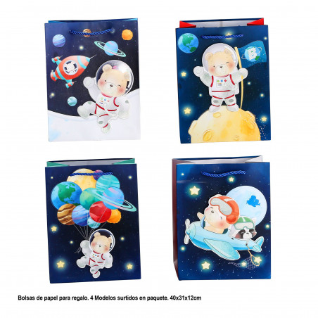 Bolsa 3d osito astronauta 400x310x120mm 4ms