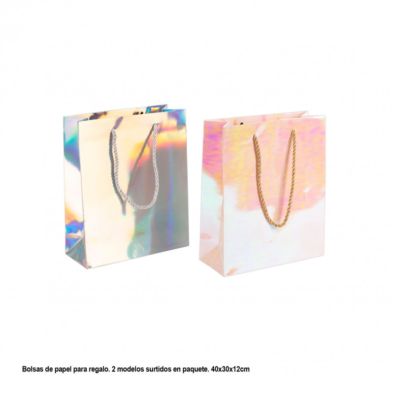 Bolsa brillo nacarado 235x195x80mm gr