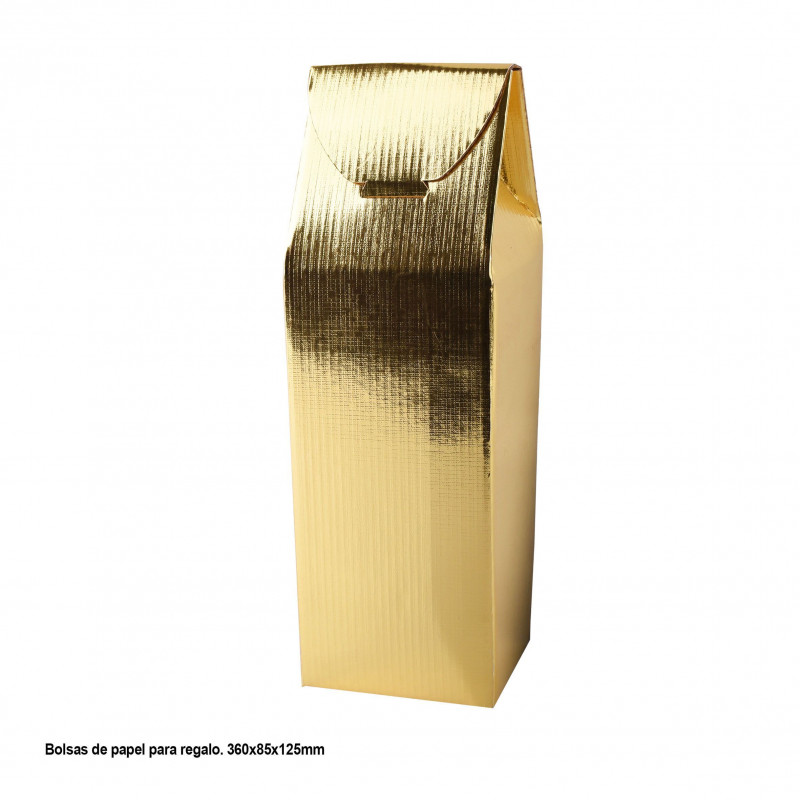 Bolsa vino oro 360x85x125mm