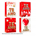 Bolsa san valentin te amo corazones 40x30x12cm 4ms gr