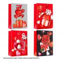 Bolsa san valentin con corazones 40x30x12cm 4ms gr