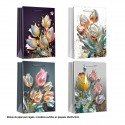 Bolsa flores doradas 40x30x12cm 4ms gr
