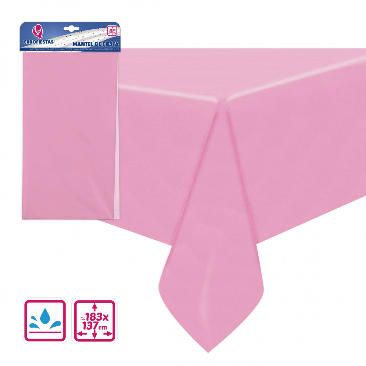 Mantel reusable 137cm 183cm rosa
