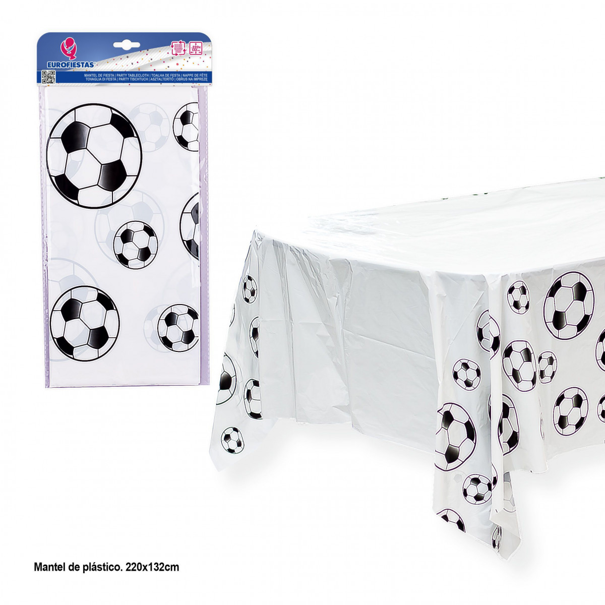 Mantel plástico fútbol para fiestas temáticas