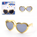 Gafas corazones oro