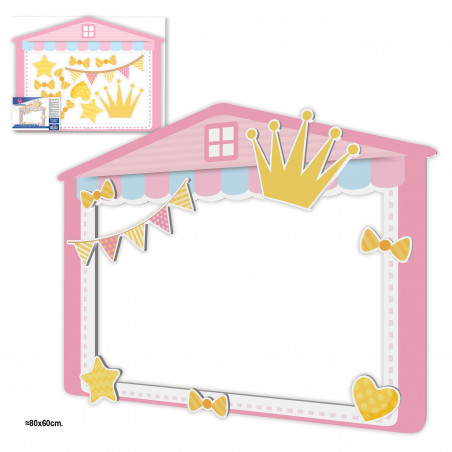 Photocall Casita Rosa con Corona