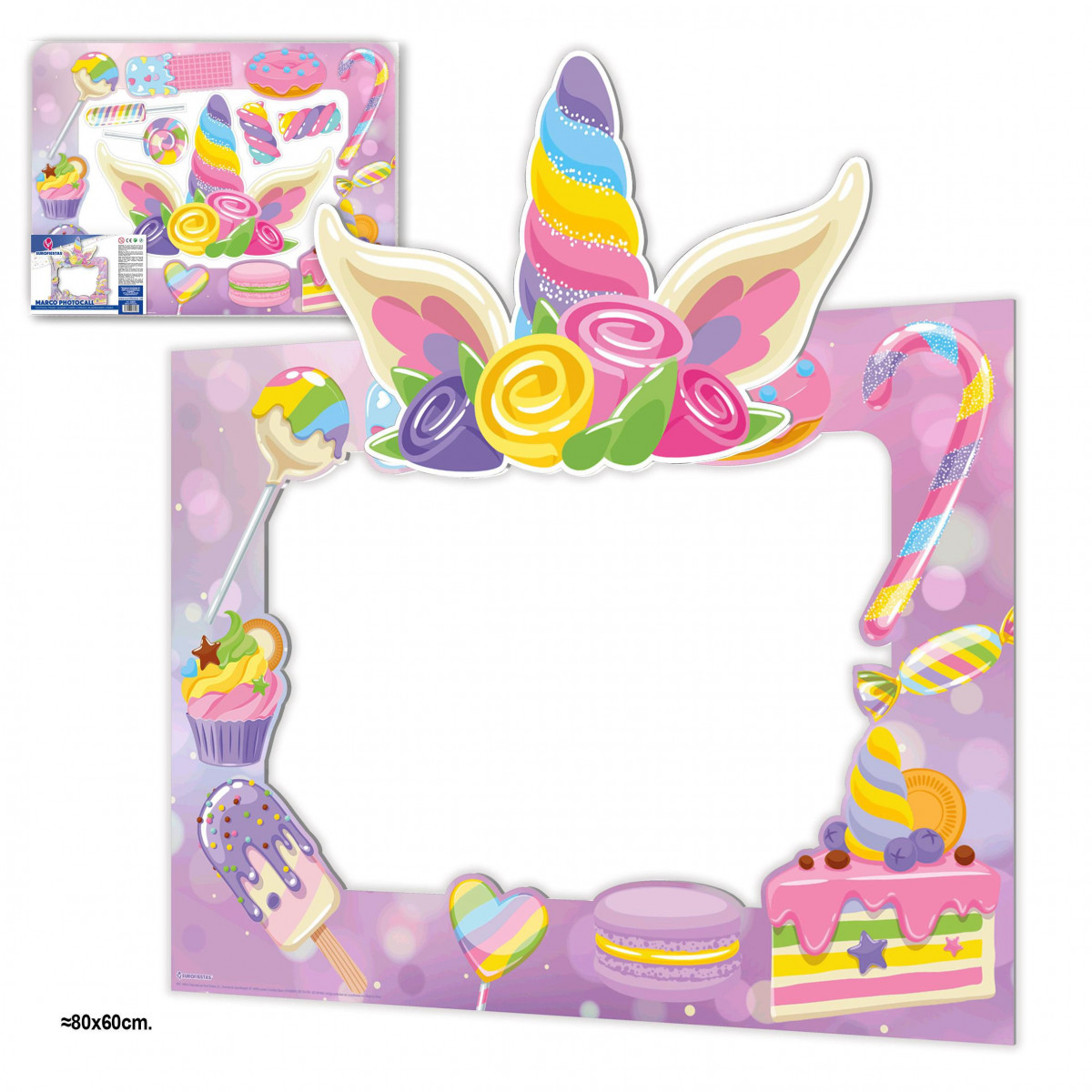 Photocall unicornio dulces
