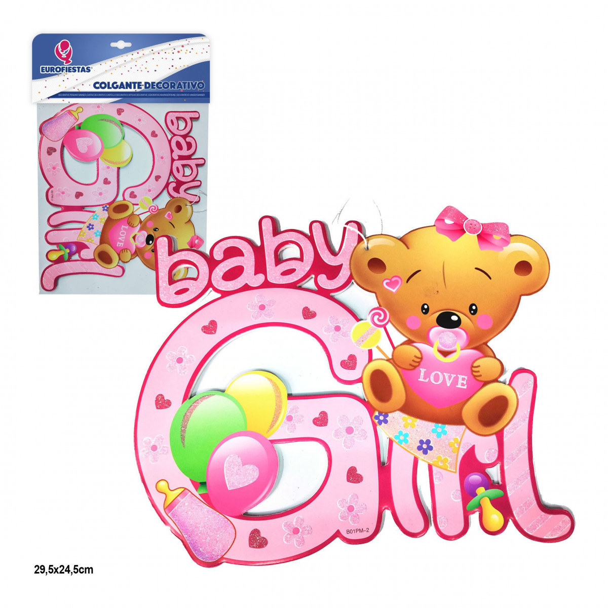 Colgante foam baby girl 29 5x24 5cm