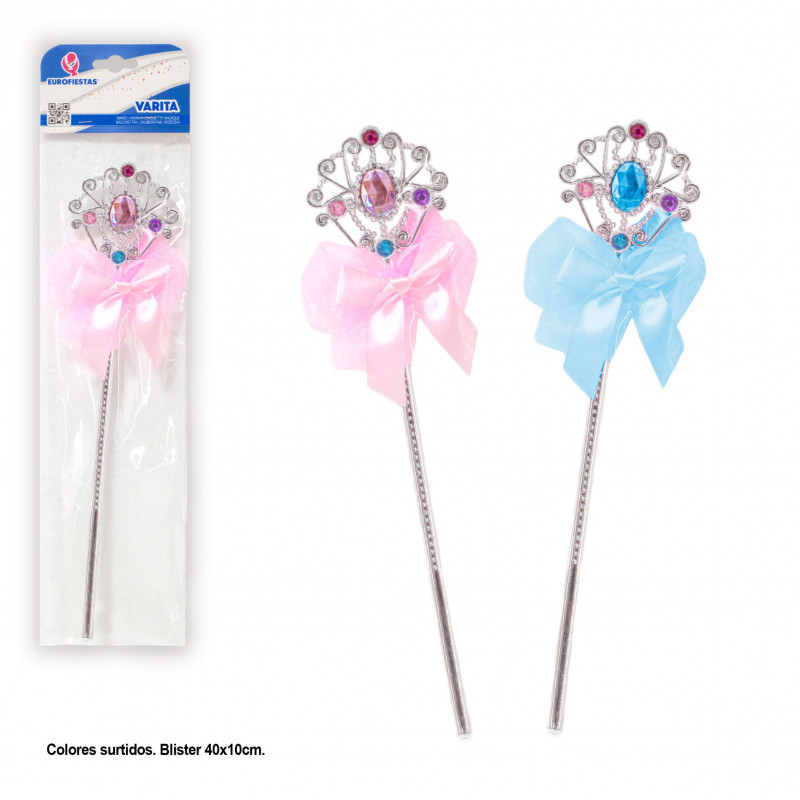 Varita diamante con lazo azul