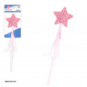Varita estrella purpurina rosa