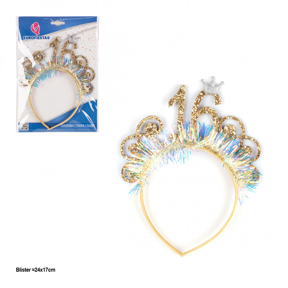 Diadema espumillon corona 16