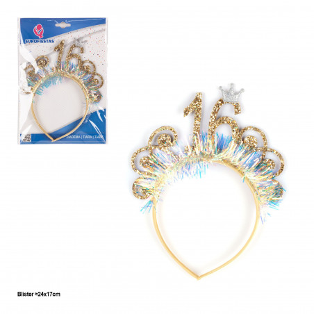 Diadema espumillon corona 16
