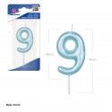 Vela azul numero 9