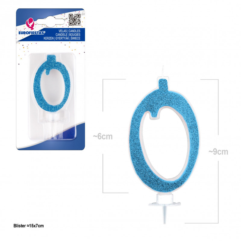 Vela purpurina azul 0
