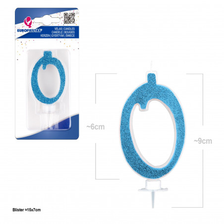 Vela purpurina azul 0
