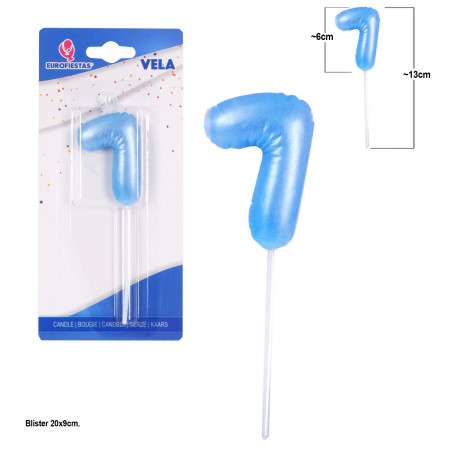 Vela chubby celeste nº 7