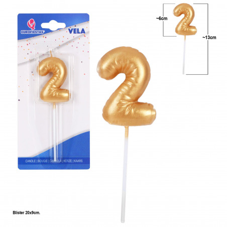 Vela chubby oro nº 2