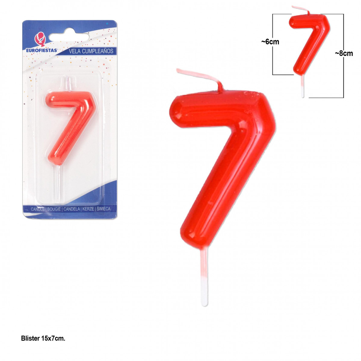 Vela bend roja nº 7