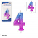 Vela poligonal azul morado 4