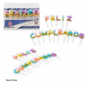 Vela feliz cumpleaños color pastel y purpurina