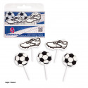 Velas Decorativas de Fútbol Pack de 5 piezas para Tartas y Fiestas Temáticas