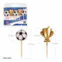 Velas Decorativas Fútbol y Trofeo Pack de 5 para Tartas y Fiestas Temáticas