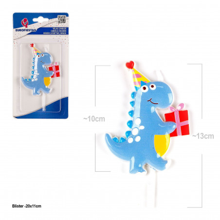 Vela dinosaurio azul