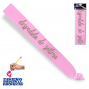 Banda rosa despedida purpurina oro