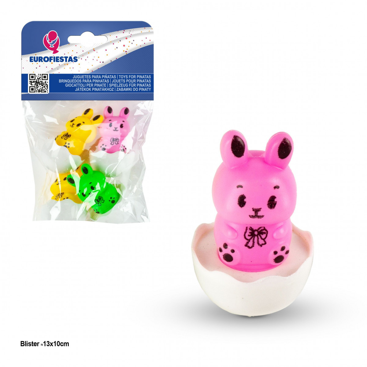 Juguete para piñata conejito huevo 4pcs
