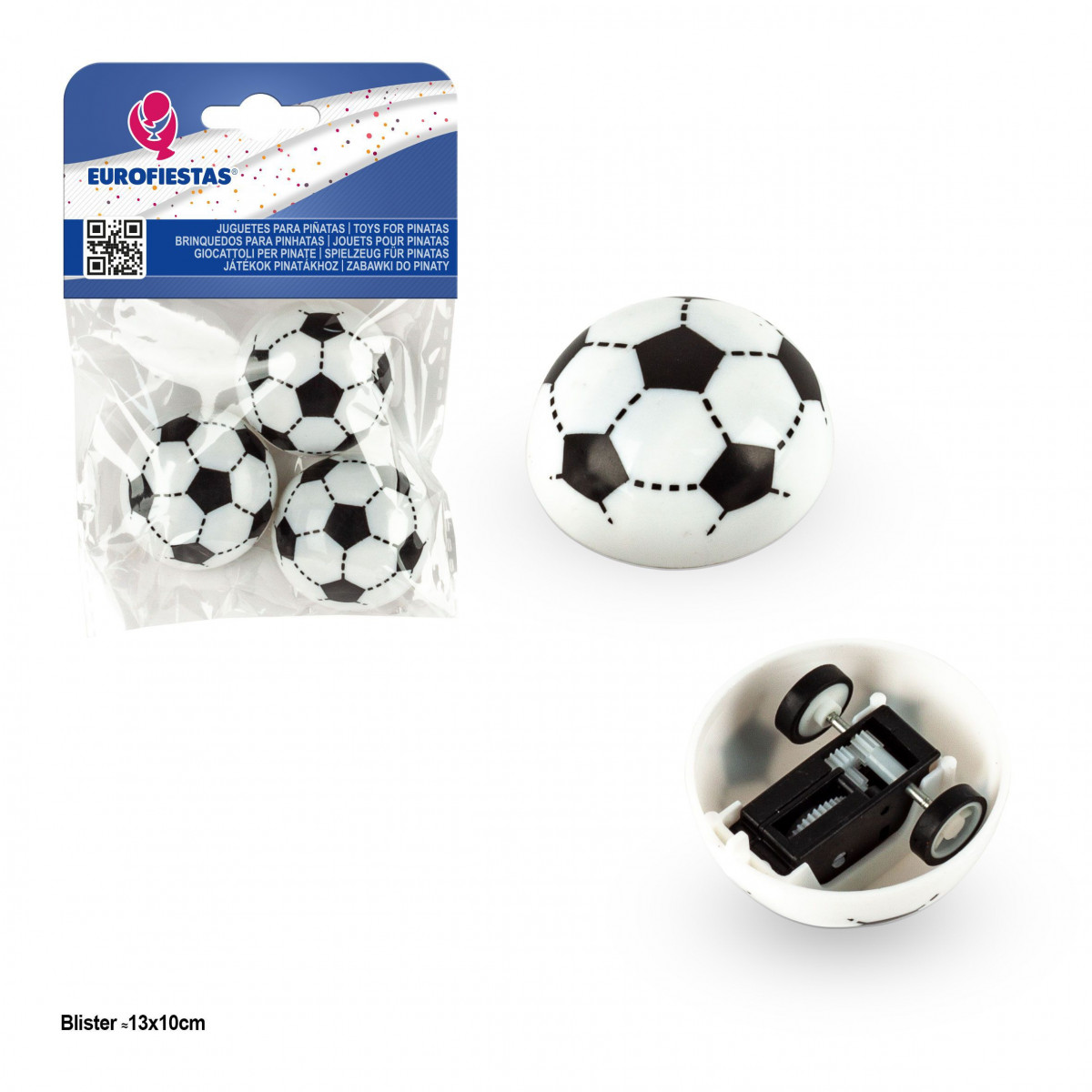 Juguete para piñata balon con ruedas 3pcs